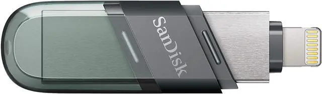 Alt view image 3 of 6 - SanDisk SDIX90N-032G-GN6NN MAF 32GB USB 3.1 Lightning iXpand Flash Drive Flip Silver/Blue