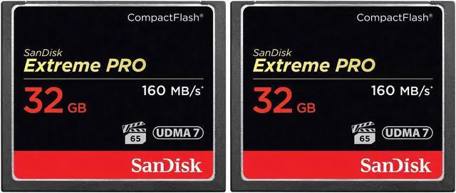 Main image of SanDisk Kit of Qty 2 x SanDisk Extreme Pro 32GB CF SDCFXPS-032G-X46
