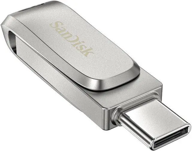 Alt view image 4 of 7 - SanDisk SDDDC4-512G MCD 512GB USB 3.1 Dual A+C Flash Drive r150MB/s SanDisk Ultra Luxe Silver Premium Metal Design Swivel Bulk RFB