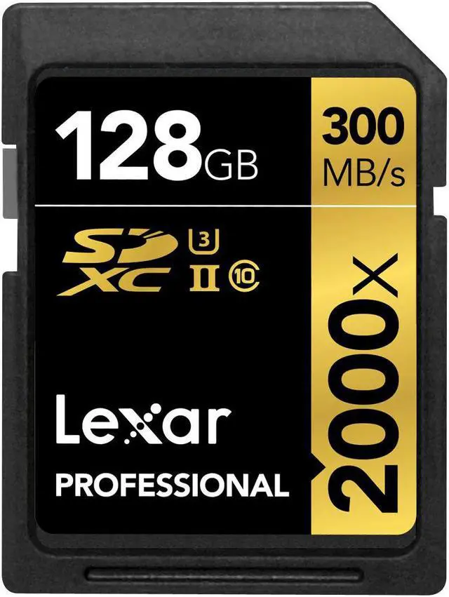 Alt view image 2 of 3 - Lexar LSD128CRBANZ2000R CYU 128GB 17p SDXC 2000x r300MB/s w260MB/s Class 10 UHS-II U3 V90 4K Professional Secure Digital Extended Capacity Card w/ SD Reader