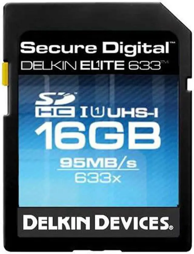 Main image of Delkin BBSDELITE633-16GB CRA 16GB 9p SDHC Elite 633x r95MB/s UHS-I U1 Secure Digital High Capacity Bulk