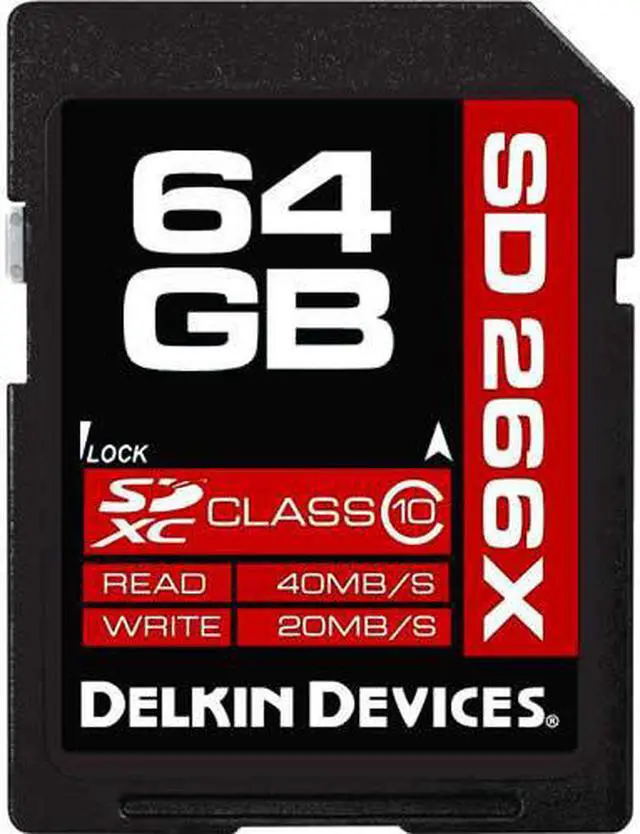 Main image of Delkin BBSDXC266-64GB CVK 64GB 17p SDXC 266x r40MB/s w20MB/s Class 10 UHS-II Secure Digital Extended Capacity Card Bulk