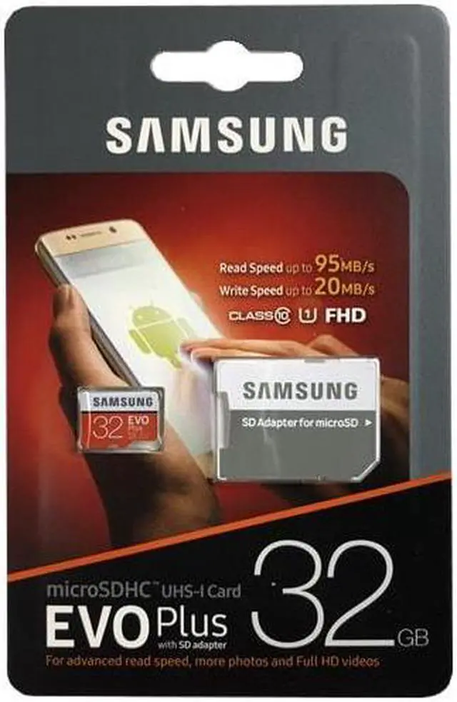 Main image of SAMSUNG EVO Plus 32GB microSDHC Flash Card with Adapter Model MB-MC32GA/APC