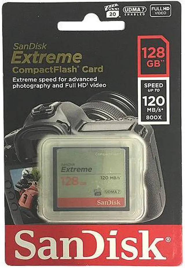 Alt view image 9 of 20 - SanDisk 128GB Compact Flash (CF) Flash Card Model SDCFXSB-128G-G46