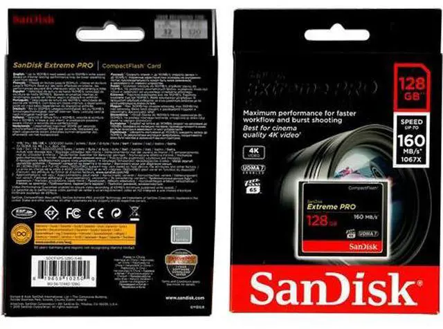 Alt view image 3 of 20 - Flash Memory Card - 128 Gb - Compactflash Card