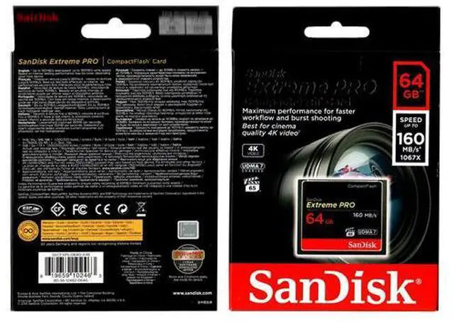 Alt view image 20 of 20 - Sandisk Extreme Pro Compactflash 64 Gb