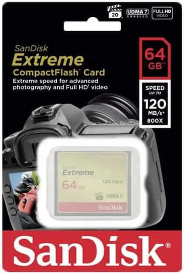 Alt view image 12 of 20 - SanDisk Extreme 64 GB CompactFlash