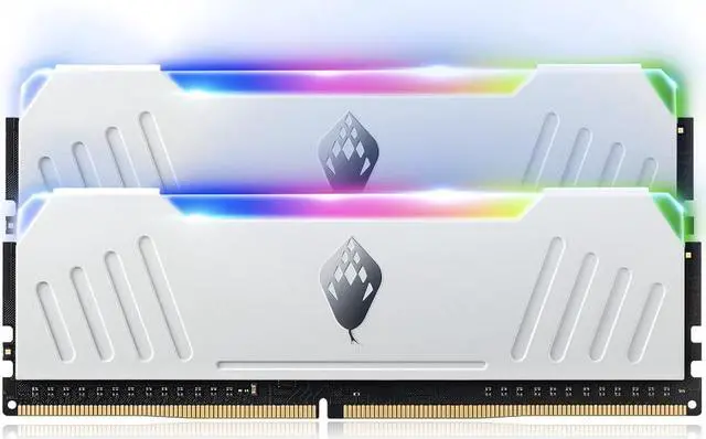 Main image of ANACOMDA ET RGB Gaming DDR4 288-Pin PC RAM Memory 3600MHz(PC4 28800) CL18 32GB (2 x 16GB) UDIMM (White) with Heatsink Desktop Memory Model. Made in TAIWAN