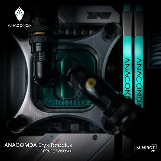 Alt view image 6 of 7 - ANACOMDA ET RGB Gaming DDR4 288-Pin PC RAM Memory 3600MHz(PC4 28800) CL18 32GB (2 x 16GB) UDIMM (White) with Heatsink Desktop Memory Model. Made in TAIWAN