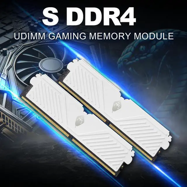 Alt view image 2 of 5 - ANACOMDA S DDR4 PC RAM with Heatsink 3200MHz(PC4 25600) CL16 8GBx2 UDIMM 288-Pin Desktop Memory Model. Made in TAIWAN