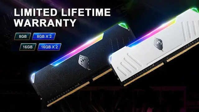Alt view image 5 of 6 - ANACOMDA ET RGB Gaming DDR4 288-Pin PC RAM Memory 3200MHz CL16 16GB(8GBX2) UDIMM (White) with Heatsink Desktop Memory Model. Made in TAIWAN