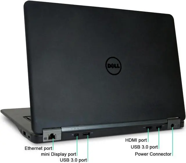 Alt view image 3 of 4 - Dell Latitude E7450 14", Core i7-5600U 2.6GHz, 16GB RAM, 1TB Solid State Drive, Windows 10 Pro 64Bit, (Certified Renewed)