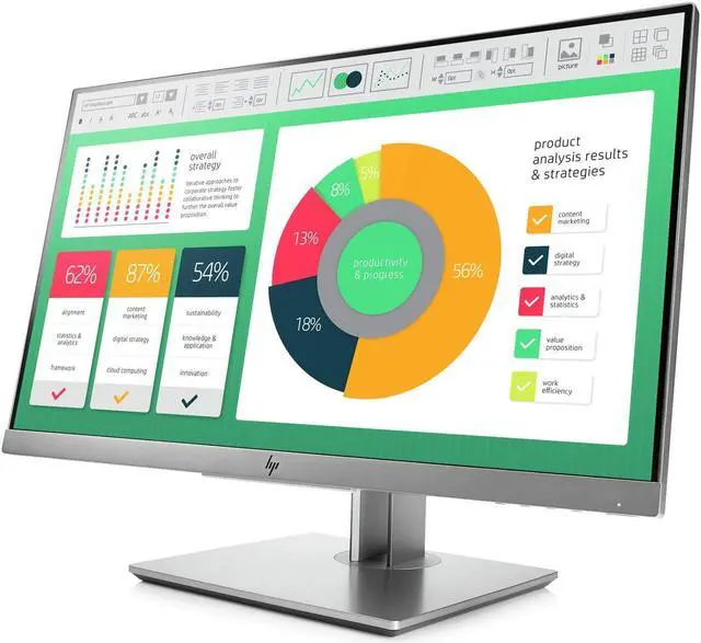 Alt view image 2 of 4 - HP EliteDisplay E223 21.5-Inch Screen Led-Lit Monitor Gray (1FH45A8#ABA) (Renewed)