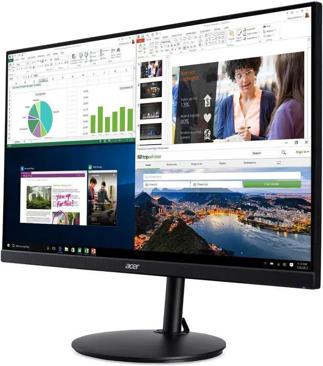 Alt view image 4 of 20 - Acer CB272 bmiprx 27" Full HD (1920 x 1080) IPS Zero Frame Home Office Monitor with AMD Radeon FreeSync - 1ms VRB, 75Hz Refresh, Height Adjustable Stand with Tilt & Pivot (Display, HDMI & VGA ports)
