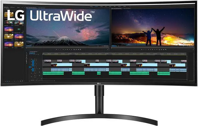 Main image of LG 38WN75C-B 38-Inch Class 21:9 Curved UltraWide QHD+ (3840 x 1600) IPS Display with HDR 10 and Tilt/Height Adjustable Stand, Black