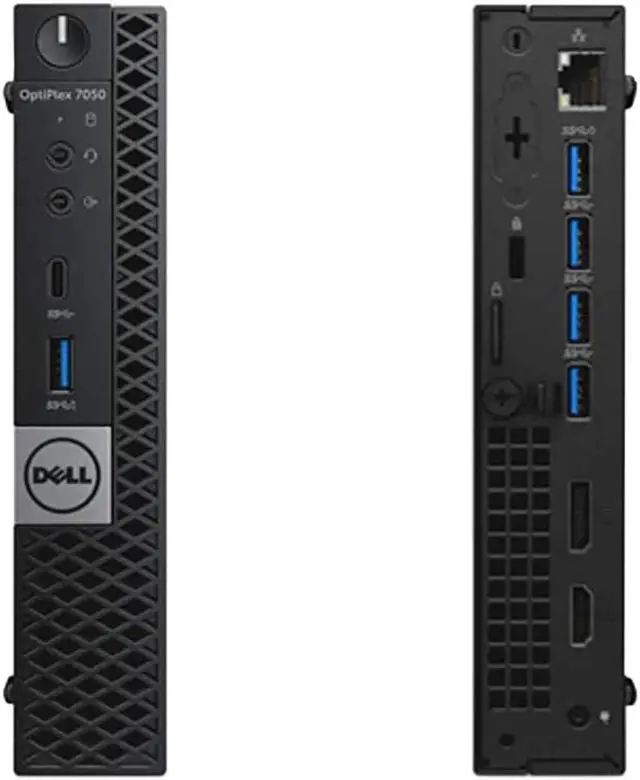 Alt view image 4 of 5 - Dell Optiplex 7050 Micro Desktop, Intel i7, 16GB RAM, 256GB SSD, WiFi, Keyboard and Mouse, Windows 10 Pro (Renewed)