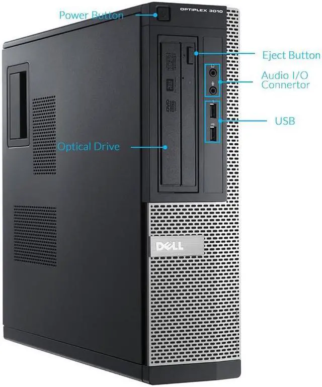Alt view image 2 of 4 - Dell Desktop Computer 3010 SFF Intel Core i3-3220 3.30GHz 4GB DDR3 Ram 250GB Hard Drive DVD Windows10 Pro (Renewed)