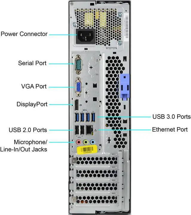 Alt view image 2 of 2 - Lenovo ThinkCentre M92p Small Form Factor Business Desktop Computer, Intel Quad Core i5-3470 Up to 3.6Ghz CPU, 8GB RAM, 2TB HDD, WIFI, USB 3.0, DVD, Windows 10 Professional (Renewed)