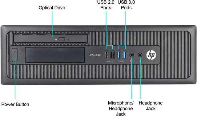 Alt view image 3 of 4 - HP ProDesk 600 G1 SFF Slim Business Desktop Computer, Intel i5-4570 up to 3.60 GHz, 8GB RAM, 500GB HDD, DVD, USB 3.0, Windows 10 Pro 64 Bit (Renewed)