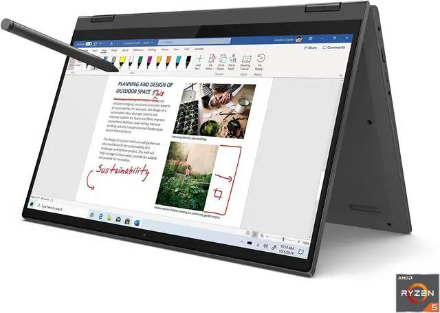 Main image of Newest Lenovo Flex 5 14" FHD IPS Touchscreen Premium 2-in-1 Laptop, AMD 4th Gen Ryzen 5 4500U, 16GB RAM, 512GB PCIe SSD, Backlit Keyboard, Fingerprint Reader, Digital Pen (LENOVO)