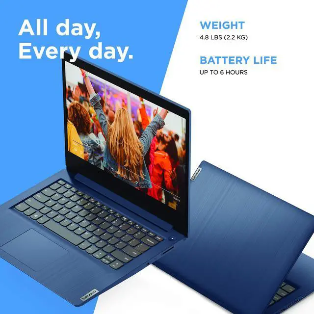 Alt view image 4 of 7 - Lenovo IdeaPad 3 14" Laptop, 14.0" FHD (1920 x 1080) Display, AMD Ryzen 5 3500U Processor, 8GB DDR4 RAM, 256GB SSD, AMD Radeon Vega 8 Graphics, Narrow Bezel, Windows 10,  (81W0003QUS)
