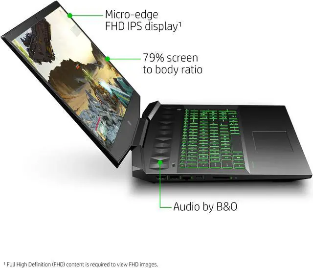 Alt view image 3 of 7 - HP Pavilion Gaming Laptop 17-inch, Intel Core i7, NVIDIA GeForce GTX 1660 Ti with Max-Q, 16 GB RAM, 256 GB SSD, Windows 10 Home (17-cd1030nr, Shadow Black) (2R604UA#ABA)