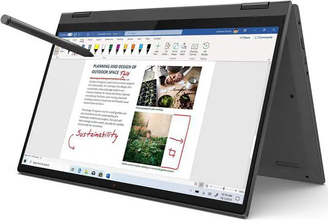 Alt view image 7 of 7 - Lenovo IdeaPad Flex 5 14" Convertible Laptop, FHD (1920 x 1080) Touch Display, Intel Core i5-1035G1 Processor, 8GB DDR4 OnBoard RAM, 128GB SSD, Intel UHD Graphics, Win 10 (81X1004RUS)