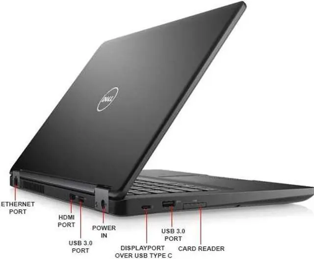Alt view image 3 of 5 - Dell Latitude 5490 Business 7th Gen Laptop PC (Intel Core i5-7300U, 8GB Ram, 256GB SSD, Camera, WIFI, Bluetooth) Win 10 Pro (Certified Renewed)