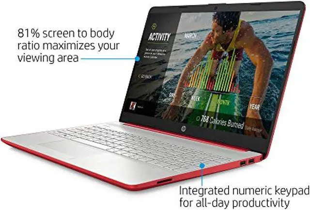 Alt view image 3 of 5 - 2020 HP 15.6" HD LED Display Laptop, Intel Pentium Gold 6405U Processor, 4GB DDR4 RAM, 128GB SSD, HDMI, Webcam, WI-FI, Windows 10 S, Scarlet Red (1B9S3UA)