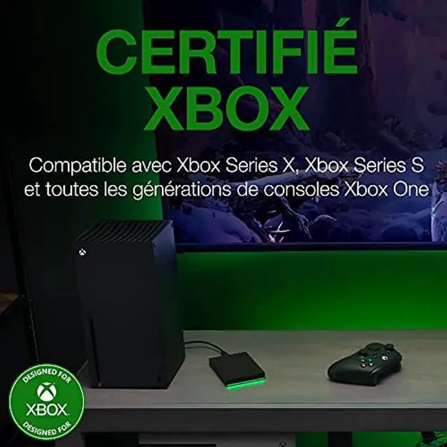 Alt view image 2 of 5 - Seagate Game Drive for Xbox, 2 TB, External Hard Drive HDD, for Xbox One, 2 Years Rescue Services (STKX2000403) (STKX2000403)