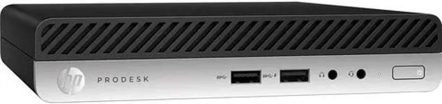 Main image of HP ProDesk 400 G4 Desktop Computer - Intel Core i5 (8th Gen) i5-8500T 2.10 GHz - 8 GB DDR4 SDRAM - 256 GB SSD - Windows 10 Pro WiFi AC Desktop Mini (DM) (Renewed) (4JC30UT#ABA)
