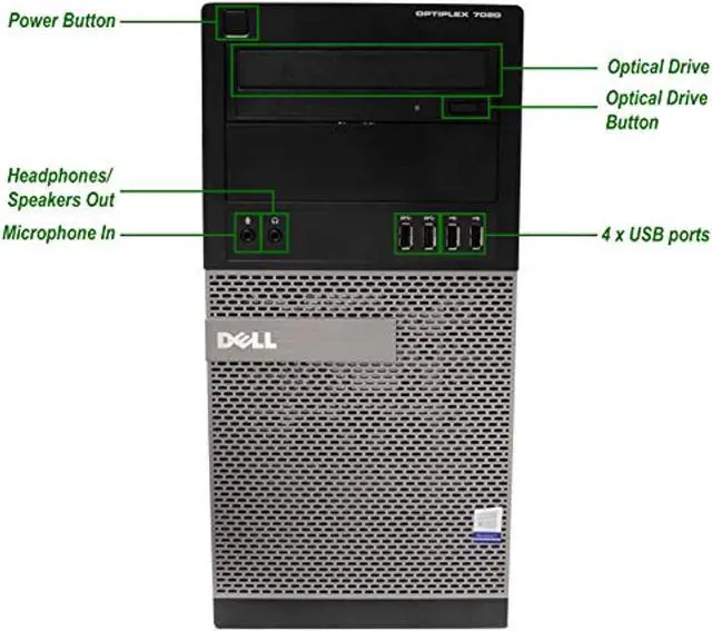 Alt view image 2 of 5 - Dell OptiPlex 7020 Tower Computer Desktop PC, Intel Core i5 Processor, | 8GB Ram  and  1TB Hard Drive | HDMI, NVIDIA GeForce GT 1030 2GB, WiFi/Bluetooth, Windows 10 (Renewed)