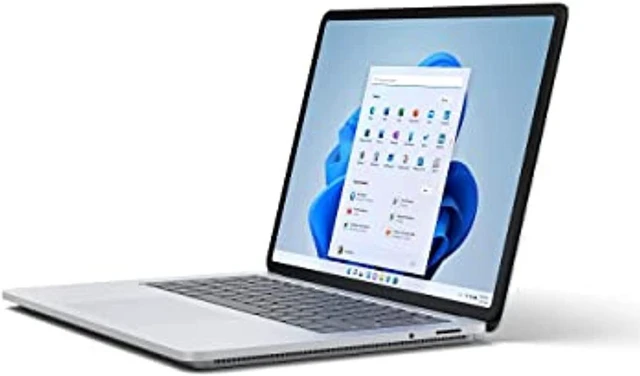Alt view image 2 of 5 - Microsoft Surface Laptop Studio - 14.4" Touchscreen - Intel Core i5 - 16GB Memory - 256GB SSD - Platinum (Renewed) (THR-00001-cr)