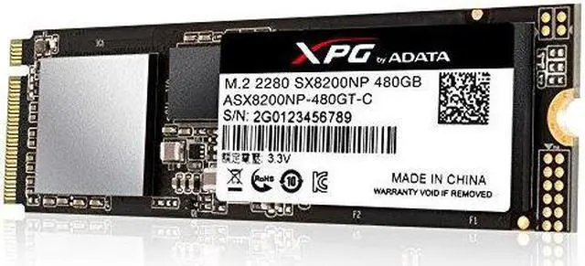 Alt view image 11 of 13 - XPG SX8200 PCIe NVMe Gen3x4 M.2 2280 240GB SSD (ASX8200NP-240GT-C) w/ Black XPG Heatsink