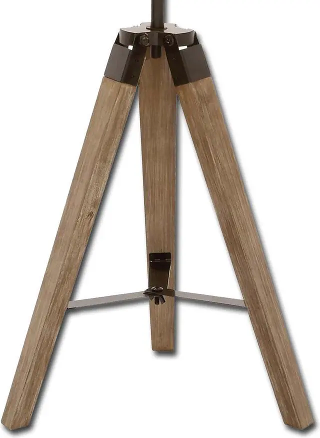 Alt view image 3 of 4 - Urban Designs Weathered Wooden Tripod Table Lamps - Set of 2