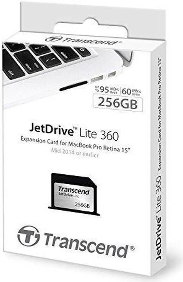Alt view image 4 of 7 - Transcend 256GB JetDrive Lite 360 Storage Expansion Card for 15-Inch MacBook Pro with Retina Display (TS256GJDL360)