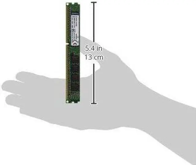 Alt view image 2 of 7 - Kingston Technology 4GB 1333 MHz 240-Pin DDR3 SDRAM Memory Module (KVR13N9S8/4)