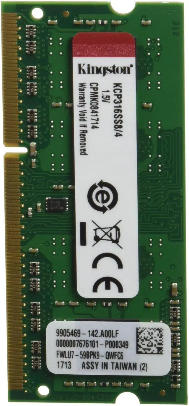 Alt view image 5 of 19 - Kingston 4GB Unbuffered DDR3 1600 (PC3 12800) System Specific Memory Model KCP316SS8/4