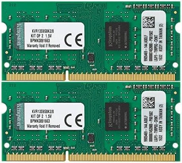 Alt view image 2 of 8 - Kingston ValueRAM 8GB Kit (2x4GB) 1333MHz DDR3 Non ECC CL9 SODIMM SR x8 Notebook Memory KVR13S9S8K2/8