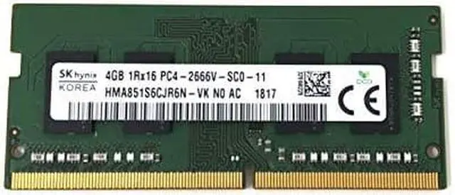 Alt view image 4 of 7 - SK hynix HMA851S6CJR6N - VK Non ECC PC4-2666V 4GB DDR4 at 2666MHz 260pin SDRAM SODIMM Single Kit Laptop Memory - OEM