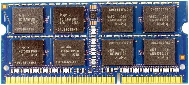 Alt view image 3 of 6 - HYNIX 8GB PC3-12800 DDR3-1600MHZ NON-ECC UNBUFFERED CL11 204-PIN SODIMM DUAL RANK OEM NOTEBOOK MEMORY HMT41GS6MFR8C-PB