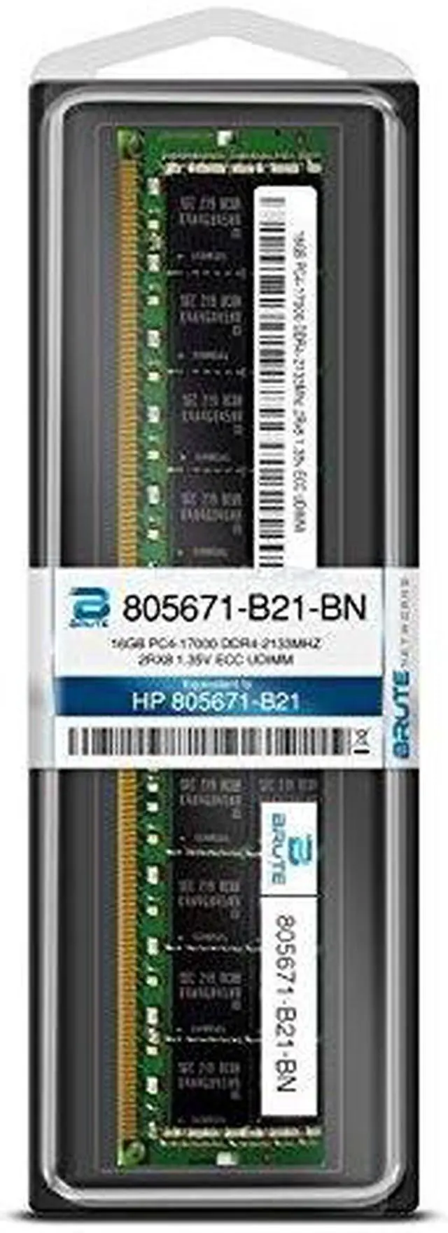 Alt view image 3 of 4 - 805671-B21 - HP Compatible 16GB PC4-17000 DDR4-2133Mhz 2Rx8 1.2v ECC UDIMM