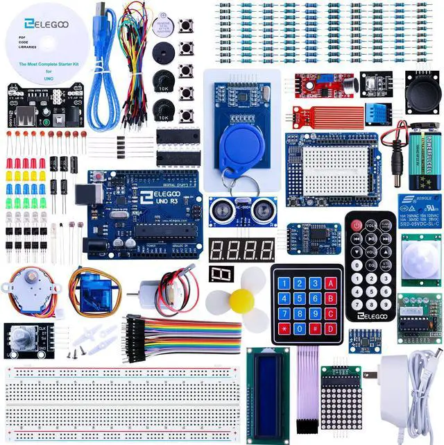 Alt view image 8 of 14 - Elegoo For Arduino UNO R3 Project Most Complete Starter Kit w/ Tutorial for  MEGA2560 UNO NANO (63 Items)