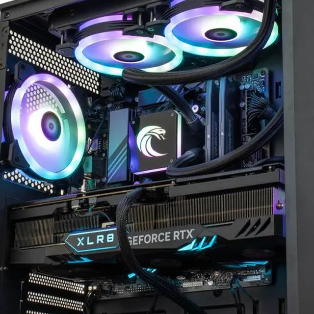 Alt view image 6 of 7 - Cobratype Gaming PC - Intel Core i9-13900KF, RTX 4090, Liquid Cooled, 32GB DDR5 RAM, 2TB NVMe, Windows 11 Home - Gaming Desktop
