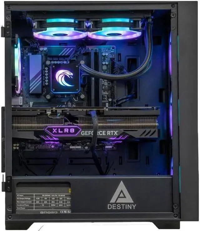 Alt view image 5 of 7 - Cobratype Python Gaming PC - Intel Core i7-13700F, RTX 4060, Liquid Cooled, 32GB DDR5 RAM, 2TB NVMe, Windows 11 Home - Gaming Desktop