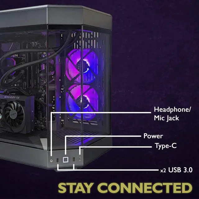 Alt view image 3 of 6 - Cobratype KingCobra Warrior Gaming PC- Intel Core i7 14700KF, RTX 4070 Super, Hyte Y60, Liquid Cooled, 32GB DDR5 RAM, 2TB NVMe, Windows 11 Home - Gaming Desktop RTX 4070 Super