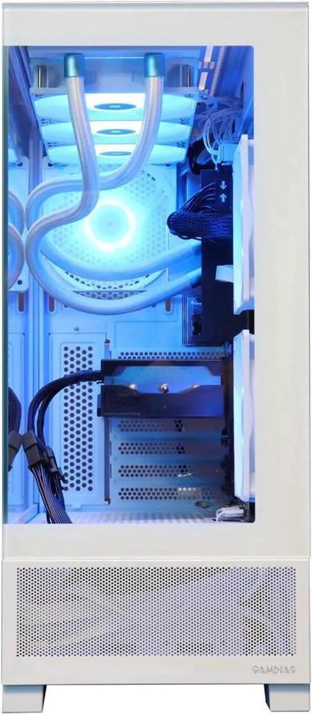 Alt view image 5 of 7 - Cobratype Mamba Gaming PC, Ryzen 7 9700X 4.2 GHz, AMD Radeon RX 9070 XT, 360mm AIO, 2TB NVMe SSD, 64GB DDR5, Wi-Fi, Win 11 Home, Live Thermal Display - Gaming Desktop