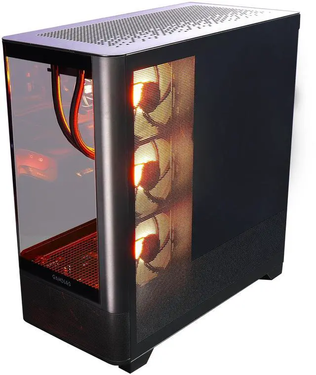 Alt view image 4 of 6 - Cobratype Anaconda Gaming PC - AMD Ryzen 9800X3D, RTX 5070, 360mm AIO Liquid Cooler, 32 GB DDR5 RAM, 2 TB NVMe, Windows 11 Home - Gaming Desktop