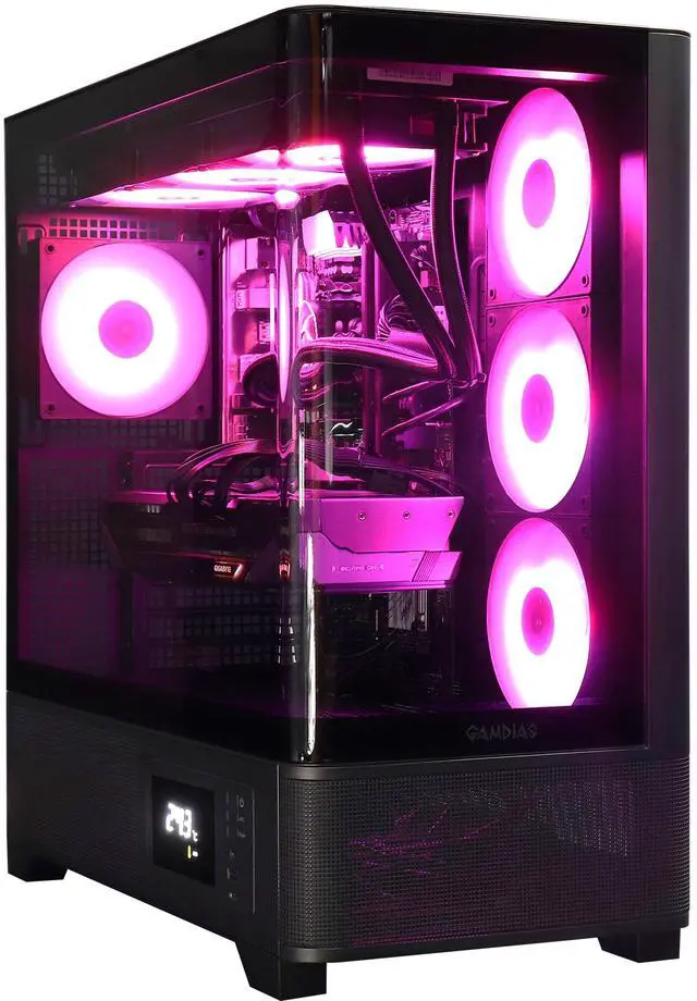 Alt view image 2 of 6 - Cobratype Anaconda Gaming PC - AMD Ryzen 9800X3D, RTX 5070, 360mm AIO Liquid Cooler, 32 GB DDR5 RAM, 2 TB NVMe, Windows 11 Home - Gaming Desktop