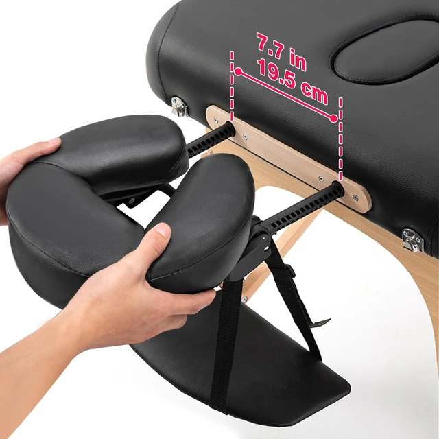 Alt view image 2 of 7 - Noverlife Universal Massage Table Face Cradle & Cushion, Multi-Angle | Adjustable Spa Bed Headrest & Face Pillow Support for Salon Massage Bed & Home Mattress Top, Therapists, Eye Surgery Recovery
